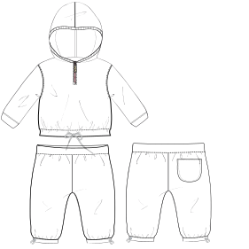 Fashion sewing patterns for BABIES One-Piece Sweatshirt and pant 7726